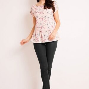 Bluzka Model M130 Ptaki Pink - Infinite You