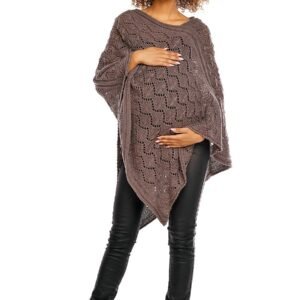 Sweter Poncho model 30012C Mocca - PeeKaBoo