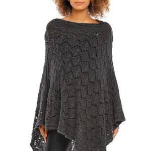 Sweter Poncho model 30012C Graphit - PeeKaBoo