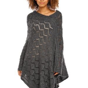 Sweter Poncho model 30012 Graphit - PeeKaBoo