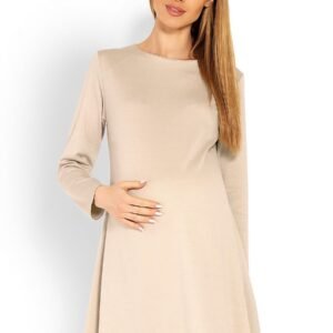 Sukienka Ciążowa Model 1359C Beige - PeeKaBoo