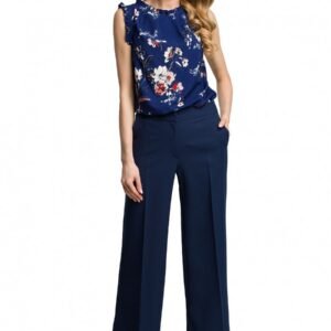 Spodnie Damskie Model MOE378 Navy - Moe