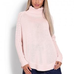Sweter Ponczo Model 70009 Powder Pink - PeeKaBoo