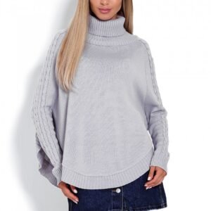 Sweter Ponczo Model 70009 Grey - PeeKaBoo