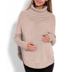 Sweter Ponczo Model 70009C Latte - PeeKaBoo