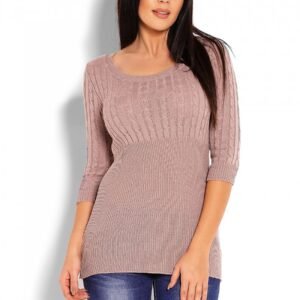 Sweter Damski Model 70008 Cappuccino - PeeKaBoo
