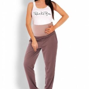Spodnie Ciążowe Model 1276 Cappuccino - PeeKaBoo