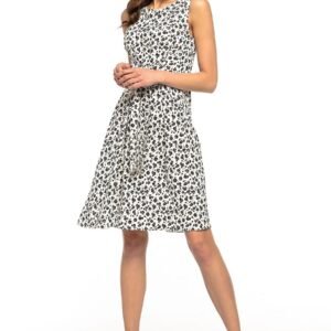 Sukienka Model T281/1 Black Flowers/White - Tessita