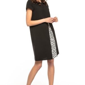 Sukienka Model T262/1 Black/Black Flowers - Tessita