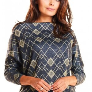 Bluzka Model M187 Navy/Yellow Romby - Infinite You