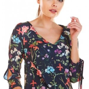 Bluzka Model M191 Flowers Navy - Infinite You