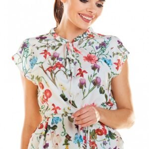 Bluzka Model M194 Flowers Ecru - Infinite You