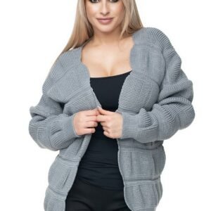 Sweter Kardigan Model 40022 Grey - PeeKaBoo