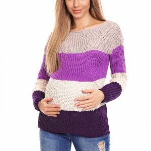 Sweter Ciążowy Model 70019 Violet - PeeKaBoo