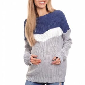 Sweter Ciążowy Model 40023 Jeans - PeeKaBoo