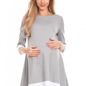 Sukienka Ciążowa Model 0125 Grey - PeeKaBoo