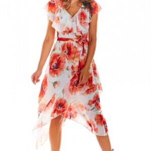 Sukienka Model A308 Red Flowers - awama