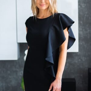 Sukienka Model Mirella Falbana Black - Jersa