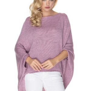 Sweter Ponczo Model 30068 Lila - PeeKaBoo