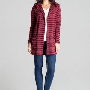 Sweter Kardigan Model L070 Bordo - Lenitif