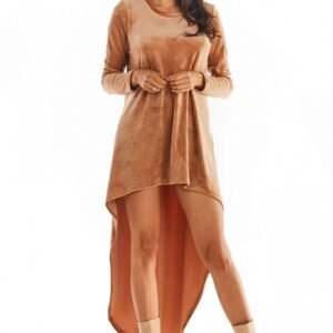 Sukienka Model A379 Beige Welur - awama