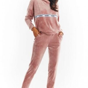 Spodnie Damskie Model A372 Pink Welur - awama