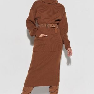 Sukienka Model S105 Brown - Makadamia