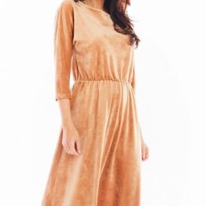 Sukienka Model A407 Welur Beige - awama