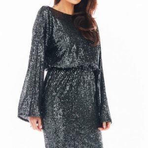 Sukienka Model A402 Cekiny Grafit - awama