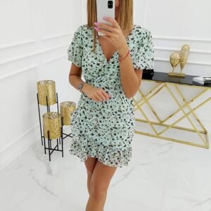 Sukienka Model Amalfi Fowers ST-533 Mint  - Vittoria Ventini