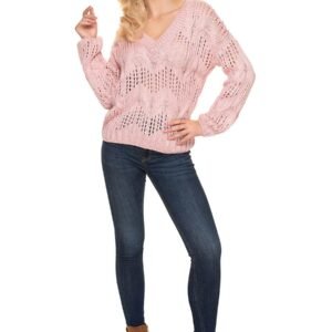 Sweter Damski Model 30076 Dirty Pink - PeeKaBoo