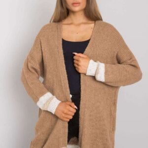 Sweter Kardigan Model TW-SW-BI-A21768.21 Camel - Och Bella