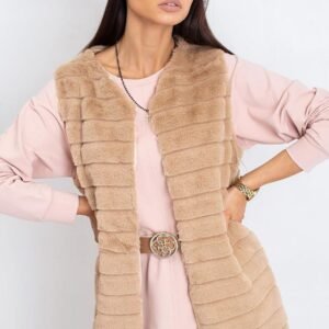 Kamizelka Model TW-KZ-2114.09P Beige - Och Bella