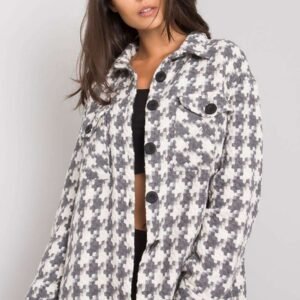 Koszula Damska Model EM-KS-178.34 White/Grey - Ex Moda