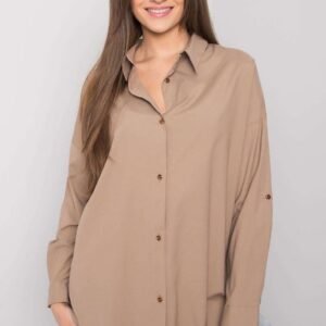 Koszula Damska Model EM-KS-004.42 Dark Beige - Ex Moda