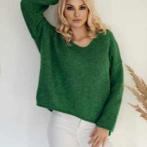 Sweter Damski Model 30080 Dark Green - PeeKaBoo