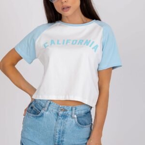 T-shirt Damski Model FA-TS-7708.44 White/Blue - Fancy