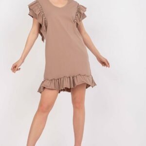Sukienka Model FA-SK-7017.72P Dark Beige - Fancy