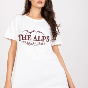 T-shirt Damski Model FA-TS-7720.43P White/Brown - Fancy