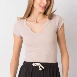 Tshirt Damski Model TW-BZ-OB012.30 Beige - Och Bella