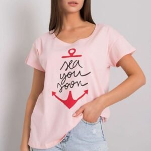 T-shirt Damski Model FA-TS-7196.74P Light Pink - Fancy