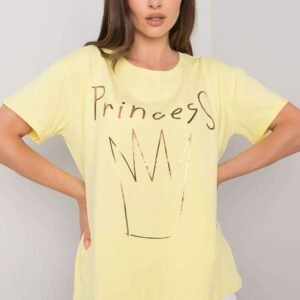 T-shirt Damski Model FA-TS-7121.88P Light Yellow - Fancy