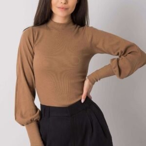 Bluzka Model RV-BZ-5223.15 Light Brown - Rue Paris