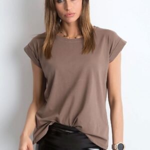 T-shirt Damski Model RV-TS-4833.69P Brown - BFG