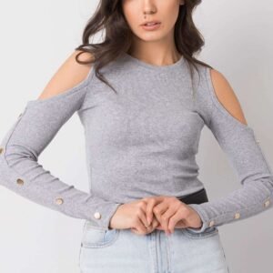 Bluzka Model RV-BZ-5099-1.07 Grey - Rue Paris