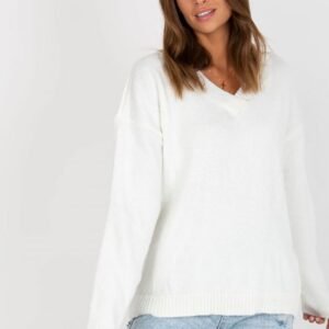 Sweter Damski Model LC-SW-0332.17 Ecru - Rue Paris