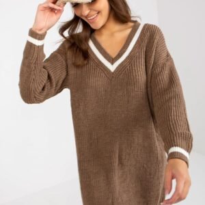 Sukienka Model LC-SW-8023.55P Brown - Rue Paris