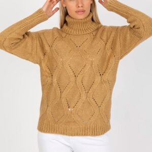Sweter Damski Model LC-SW-3019.05P Camel - Rue Paris
