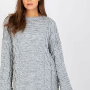Sweter Damski Model LC-SW-8044.06X Grey - Rue Paris
