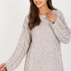 Sweter Damski Model LC-SW-8044.06X Light Beige - Rue Paris